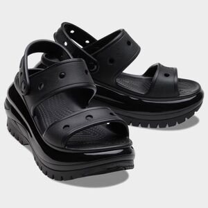 CROCS Black Mega Crush Sandals size 9
